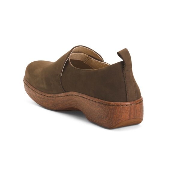 ALEGRIA Mousse Nubuck Leather Orygin Slip On Clogs - Picture 2 of 2